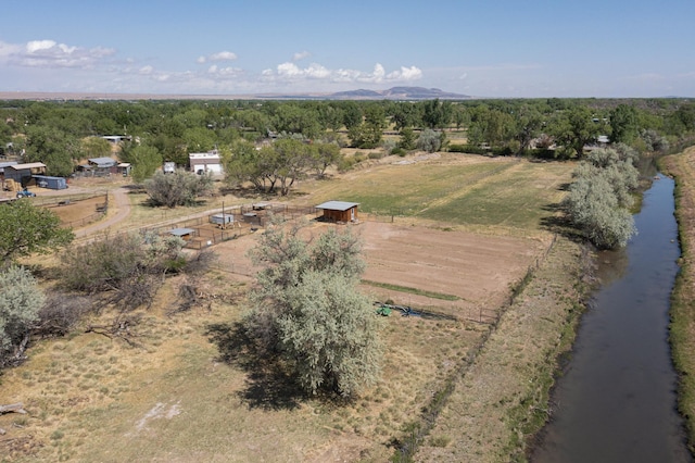 overview of rural landscape with a large body of water