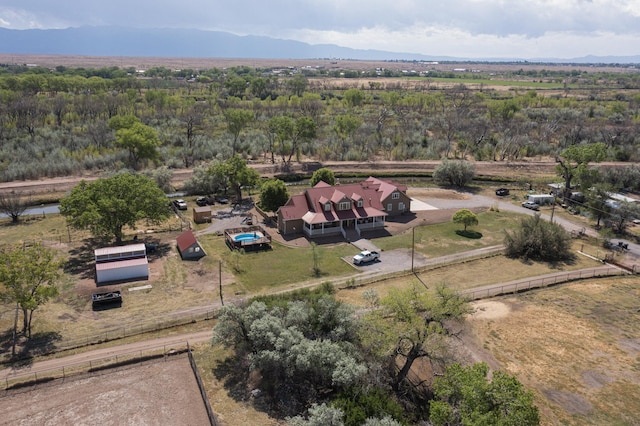 aerial view of sparsely populated area