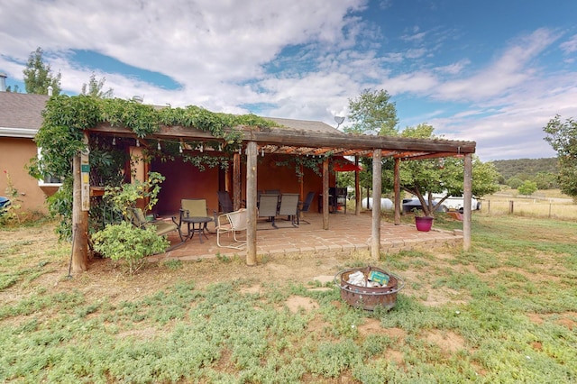 5 Francisco Rd, Cedar Crest, NM 87008 - view of grassy yard with a patio