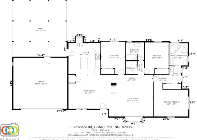 5 Francisco Rd, Cedar Crest, NM 87008 - view of home floor plan