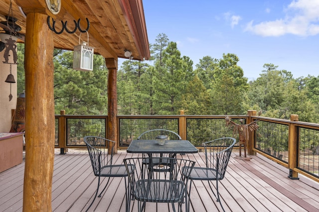160 Black Bear Rd, Ramah, NM 87321 - deck featuring outdoor dining space
