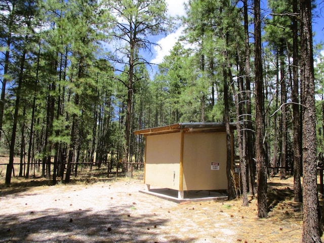 160 Black Bear Rd, Ramah, NM 87321 - view of outdoor structure with a wooded view