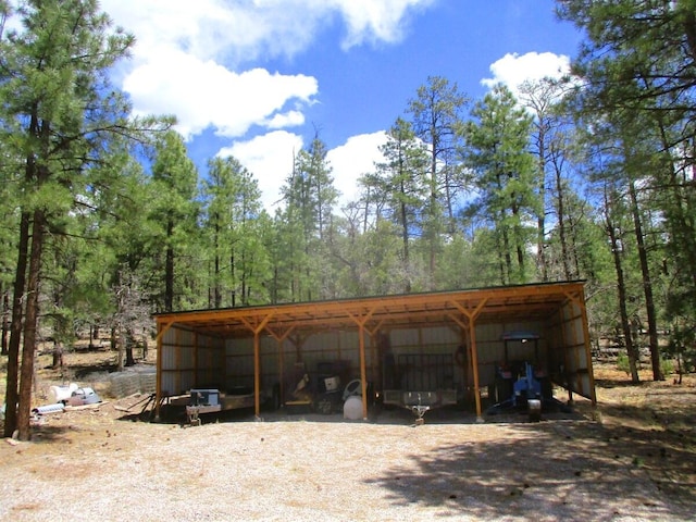 160 Black Bear Rd, Ramah, NM 87321 - view of pole building featuring a detached carport