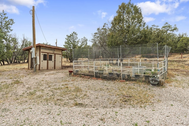160 Black Bear Rd, Ramah, NM 87321 - view of yard with a shed and a vegetable garden