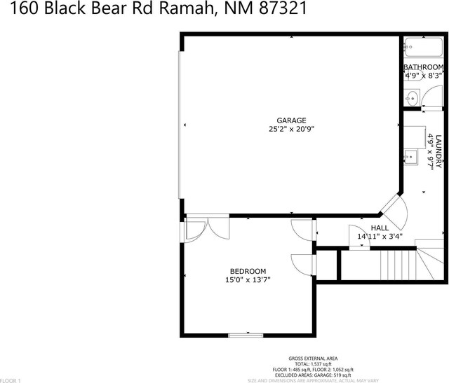 160 Black Bear Rd, Ramah, NM 87321 - view of room layout