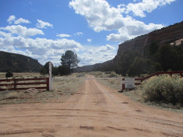 160 Black Bear Rd, Ramah, NM 87321 - view of dirt / gravel road featuring a mountain view and a view of countryside