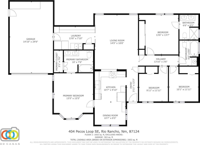 404 Pecos Loop SE, Rio Rancho, NM 87124 - home floor plan