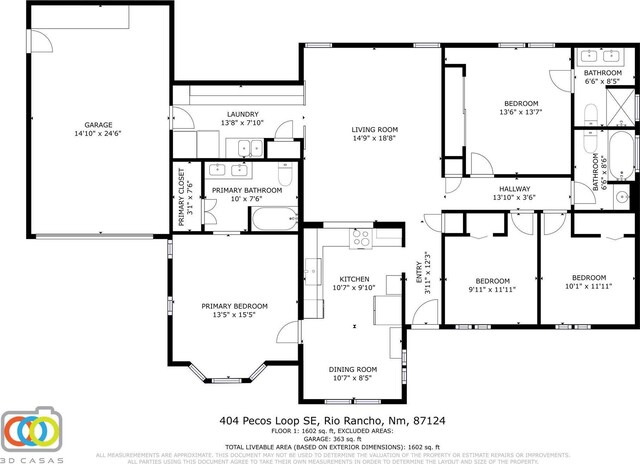 404 Pecos Loop SE, Rio Rancho, NM 87124 - home floor plan