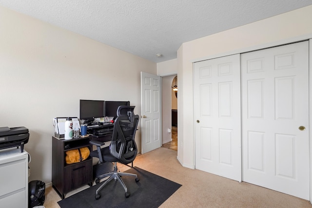 3772 Havasu Falls St NE, Rio Rancho, NM 87144 - office area with light carpet and a textured ceiling