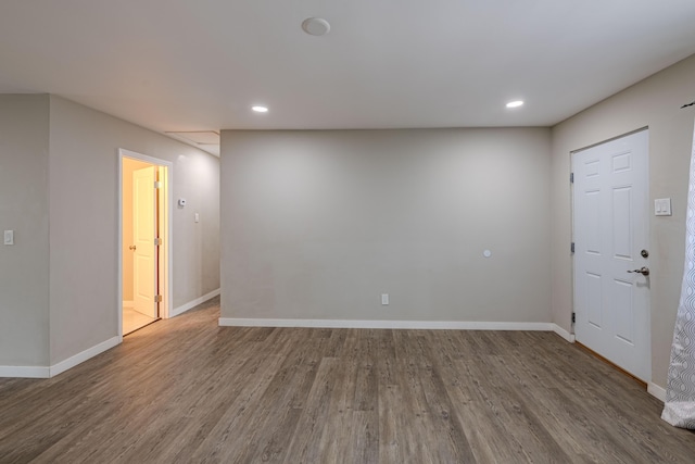15161/2 Gallegos Rd SW, Albuquerque, NM 87105 - spare room featuring wood finished floors, baseboards, and recessed lighting