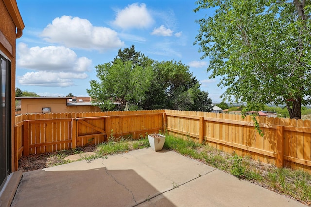 view of patio with a fenced backyard