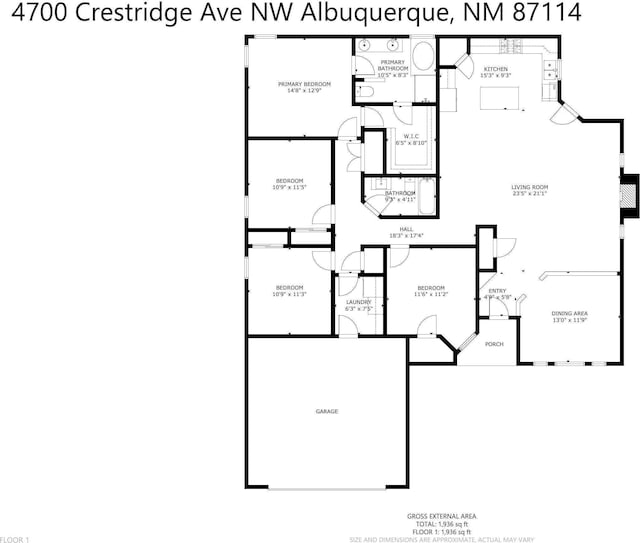 4700 Crestridge Ave NW, Albuquerque, NM 87114 - room layout