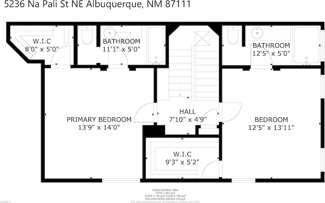 5236 Na Pali St NE, Albuquerque, NM 87111 - property floor plan