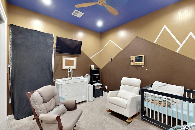 3406 Falkirk Rd NE, Rio Rancho, NM 87144 - carpeted bedroom featuring ceiling fan