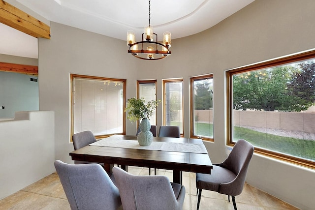 4700 Quaker Heights Pl NW, Albuquerque, NM 87120 - dining room with a chandelier and healthy amount of natural light