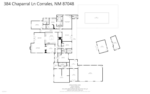 384 Chaparral Ln, Corrales, NM 87048 - property floor plan