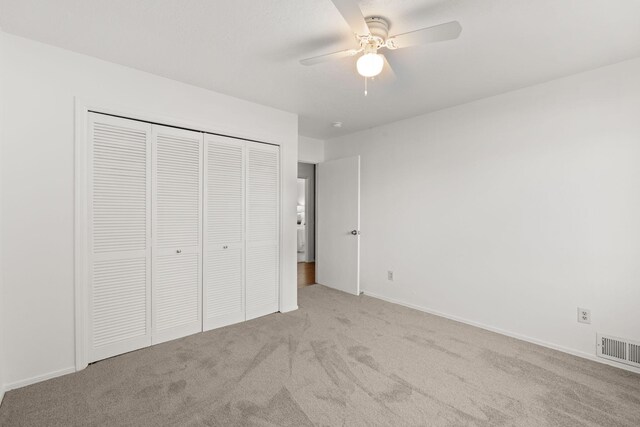 11 Riverside Rd, Peralta, NM 87042 - unfurnished bedroom with carpet floors, a closet, a ceiling fan, and baseboards