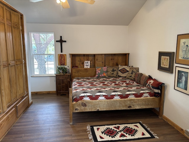 37 Lasso Ln, Pie Town, NM 87827 - bedroom featuring wood finished floors and a ceiling fan