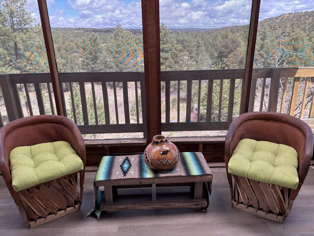 37 Lasso Ln, Pie Town, NM 87827 - deck with a forest view