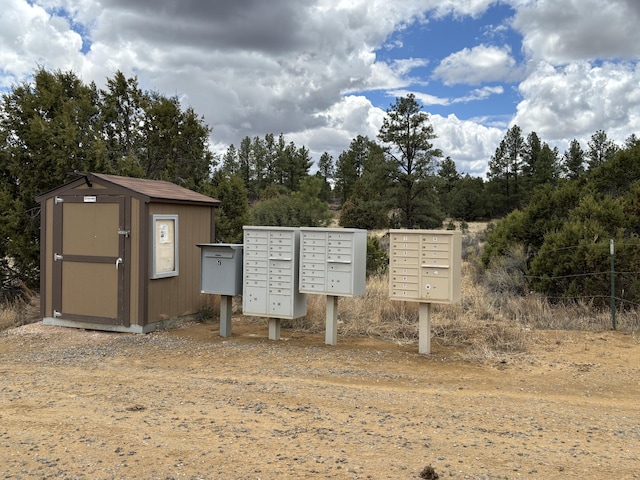 37 Lasso Ln, Pie Town, NM 87827 - surrounding community featuring mail area and view of wooded area