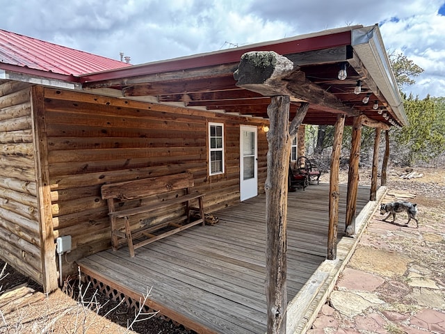 37 Lasso Ln, Pie Town, NM 87827 - view of wooden terrace