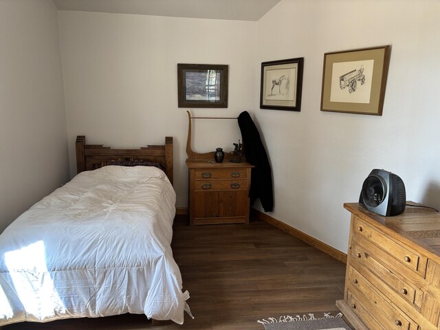 37 Lasso Ln, Pie Town, NM 87827 - bedroom with dark wood-style flooring and baseboards