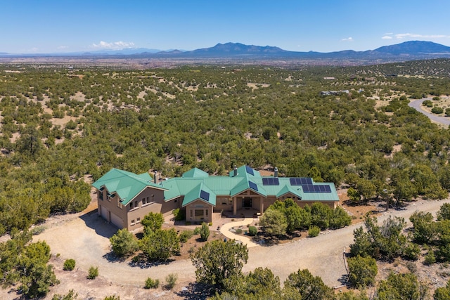 9 Canon Escondido, Sandia Park, NM 87047 - view from above of property with a mountain backdrop