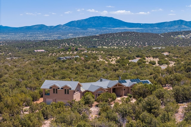 9 Canon Escondido, Sandia Park, NM 87047 - view from above of property with mountains and a forest