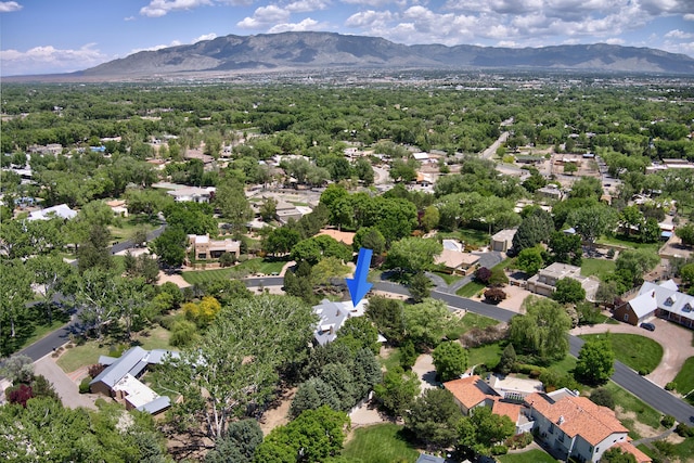 1513 Tinnin Rd NW, Los Ranchos, NM 87107 - drone / aerial view of a mountainous background