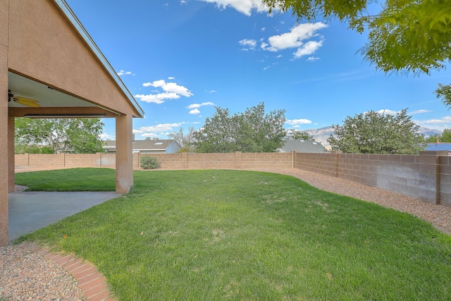 2308 Animas Ct NE, Rio Rancho, NM 87144 - view of yard featuring a patio and ceiling fan