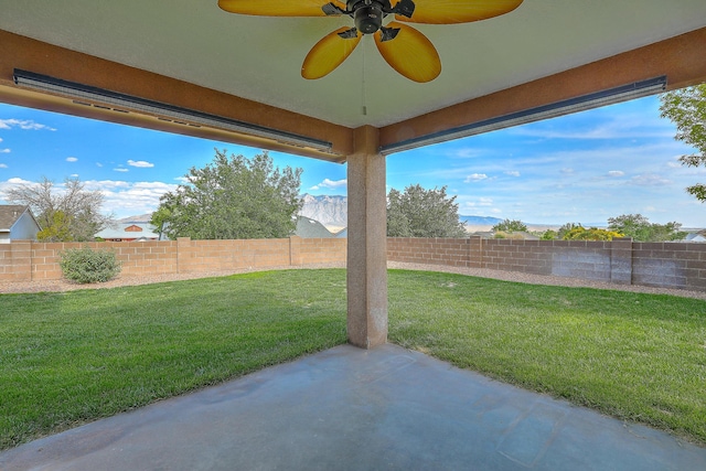 2308 Animas Ct NE, Rio Rancho, NM 87144 - view of yard featuring a patio and ceiling fan