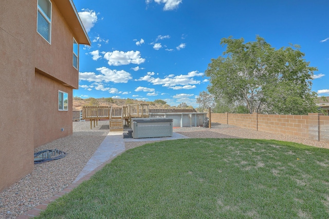 2308 Animas Ct NE, Rio Rancho, NM 87144 - view of yard with a deck