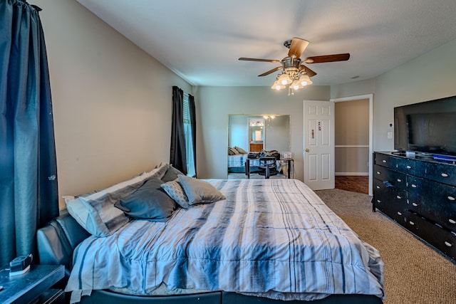 10500 Trieste Ct NW, Albuquerque, NM 87114 - carpeted bedroom with ceiling fan