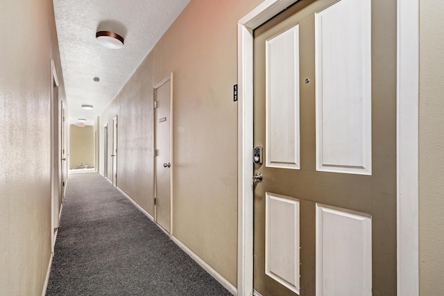 351 Washington St SE Unit 102, Albuquerque, NM 87108 - corridor featuring carpet flooring, a textured ceiling, and baseboards