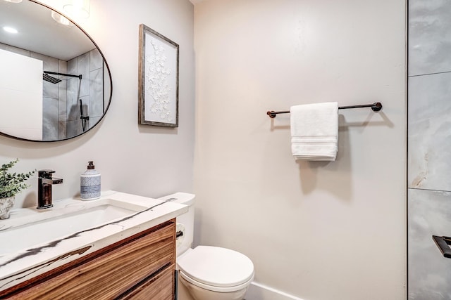 6507 Loftus Ave NE, Albuquerque, NM 87109 - bathroom with toilet, vanity, and a shower