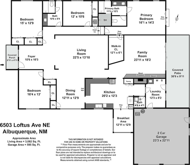 6507 Loftus Ave NE, Albuquerque, NM 87109 - home floor plan