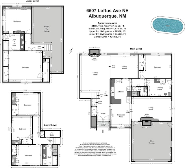 6507 Loftus Ave NE, Albuquerque, NM 87109 - floor plan / room layout