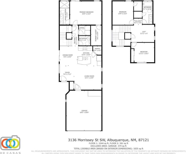 3136 Morrissey St SW, Albuquerque, NM 87121 - floor plan / room layout