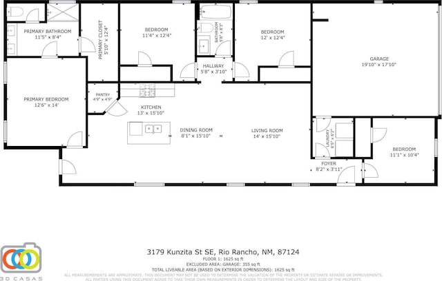 3179 Kunzita St SE, Rio Rancho, NM 87124 - home floor plan