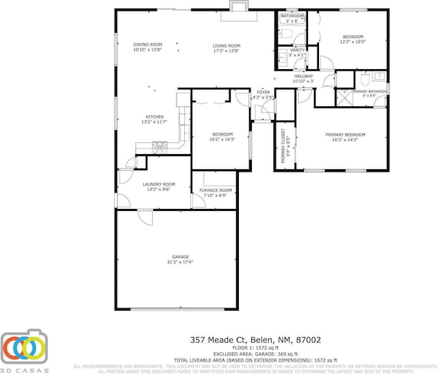357 Meade Ct, Rio Communities, NM 87002 - floor plan / room layout