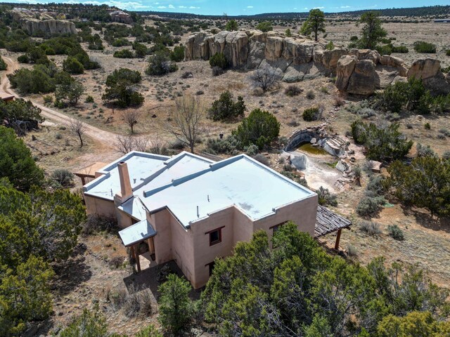 33 Kestrel Rd, Ramah, NM 87321 - aerial view of property and surrounding area featuring a desert landscape