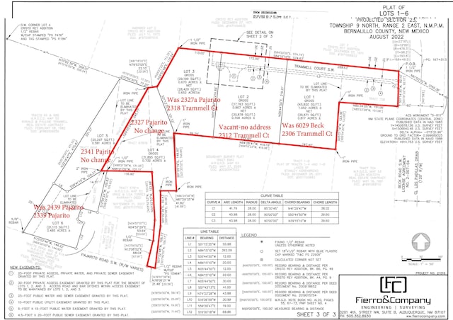 2327 Pajarito Rd SW, Albuquerque, NM 87105 - map / location with property parcel outlined