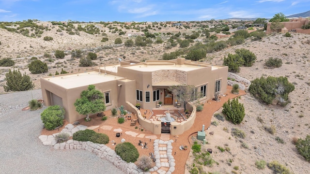 59 Sky Mountain Rd, Placitas, NM 87043 - view from above of property with a desert landscape