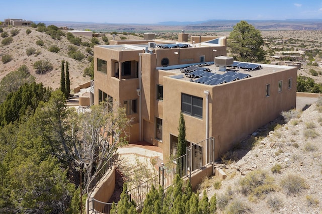 52 Tejon Canon Rd, Placitas, NM 87043 - view from above of property with mountains