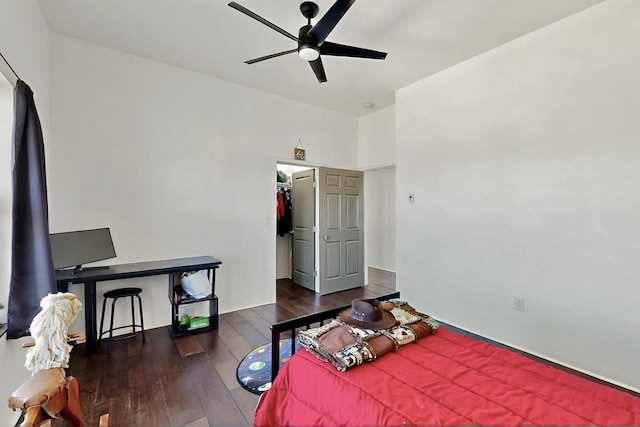 420 Bassett Blvd, Edgewood, NM 87015 - bedroom with wood-type flooring and a ceiling fan