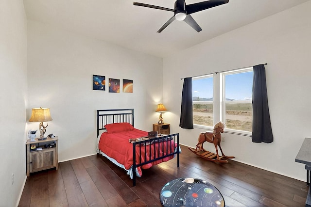 420 Bassett Blvd, Edgewood, NM 87015 - bedroom with wood-type flooring and ceiling fan