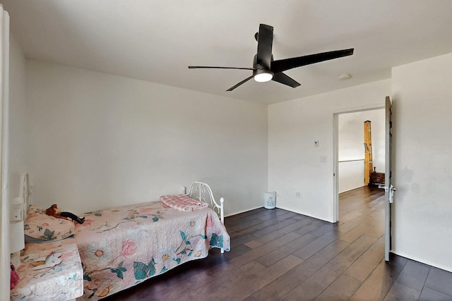 420 Bassett Blvd, Edgewood, NM 87015 - bedroom with dark wood-type flooring and ceiling fan