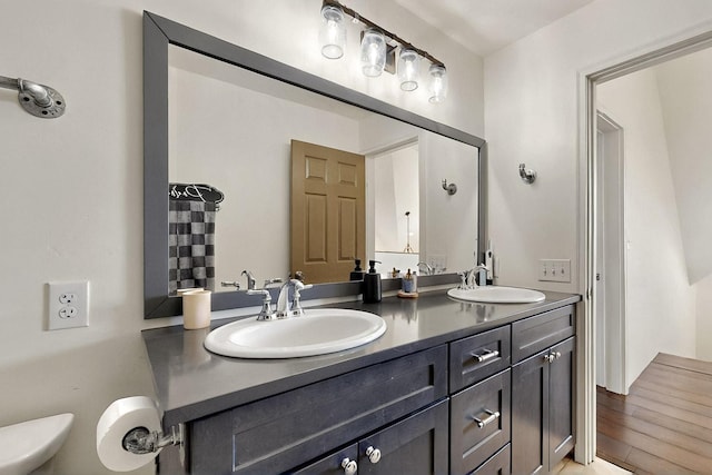 420 Bassett Blvd, Edgewood, NM 87015 - bathroom with double vanity and toilet