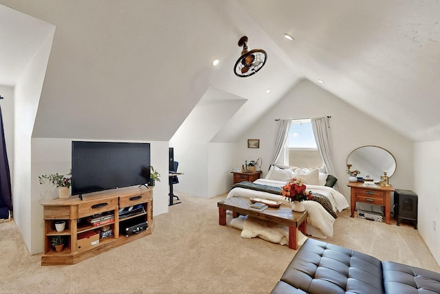 420 Bassett Blvd, Edgewood, NM 87015 - carpeted bedroom featuring lofted ceiling