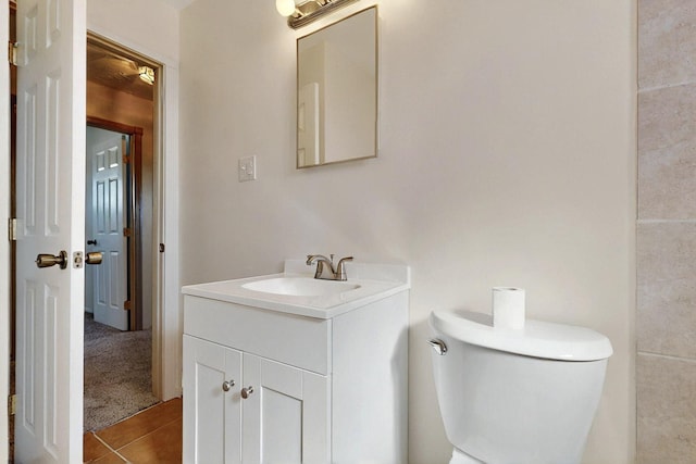 1614 Del Monte Trl SW, Albuquerque, NM 87121 - bathroom featuring tile patterned flooring, vanity, and toilet